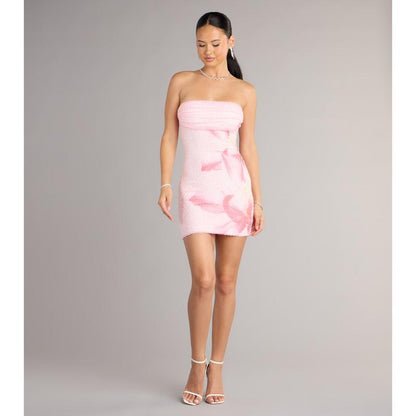 Floral Bead Mini Dress