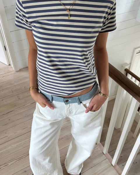 White Wide-Leg Jeans