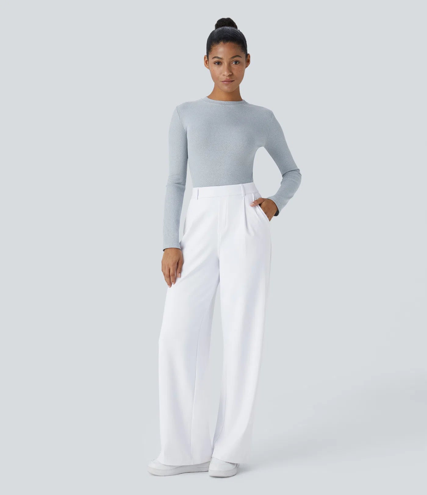Pantalon tailleur Halara Flex™ DayStretch coupe droite taille haute avec poches