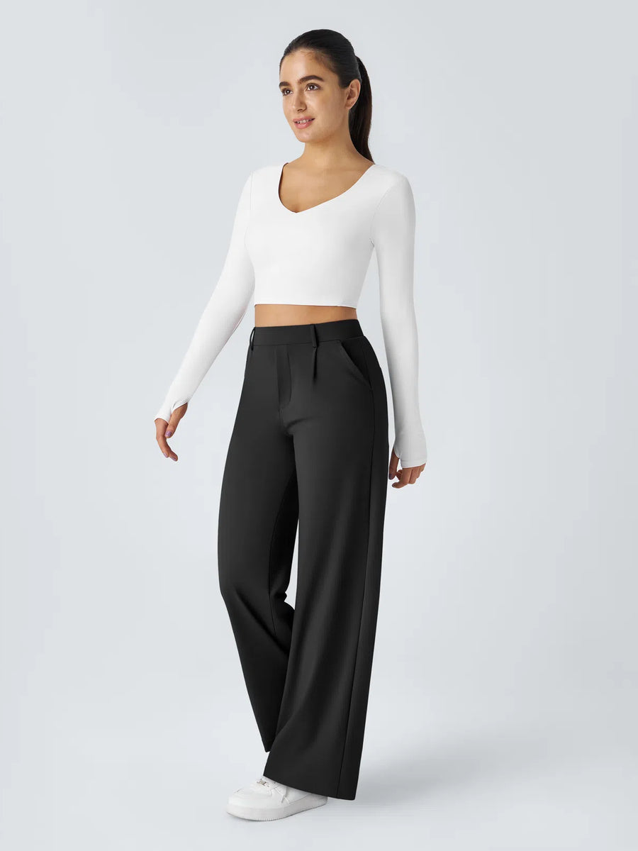 Halara Flex™ DayStretch High-Waisted Straight-Leg Suit Pants with Pockets