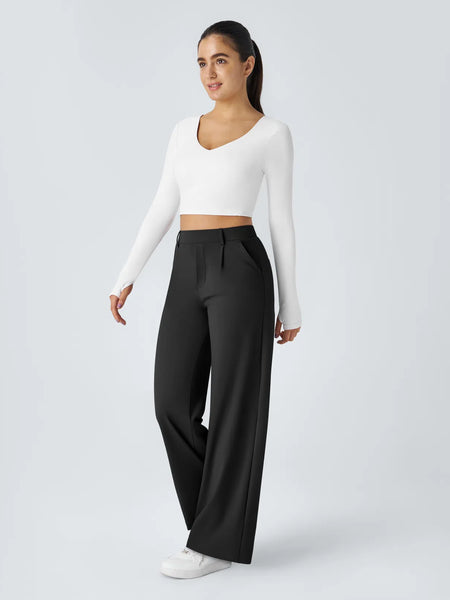 Halara Flex™ DayStretch High-Waisted Straight-Leg Suit Pants with Pockets