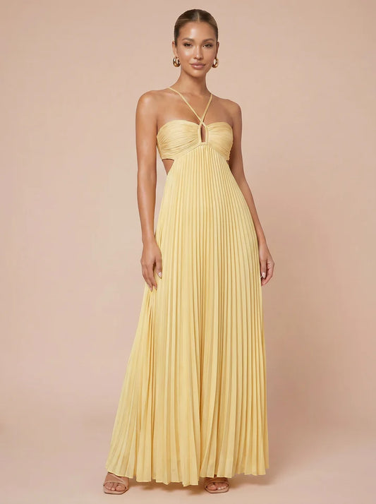 Robe longue licou Santorini Sunset