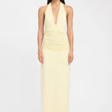 Robe longue à encolure dos nu