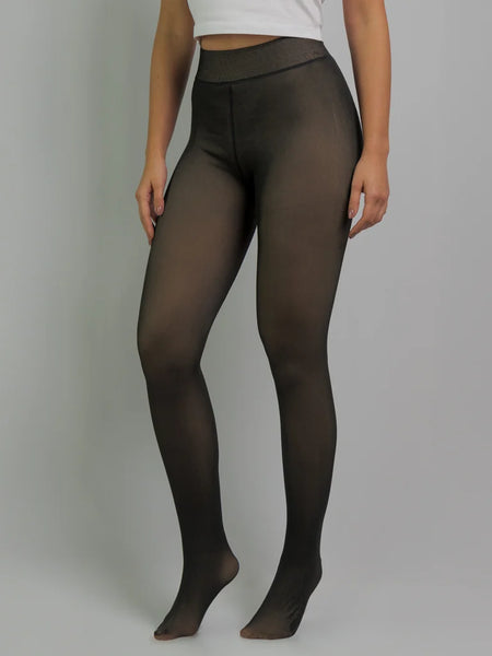 Collant Polaire Effet Transparent
