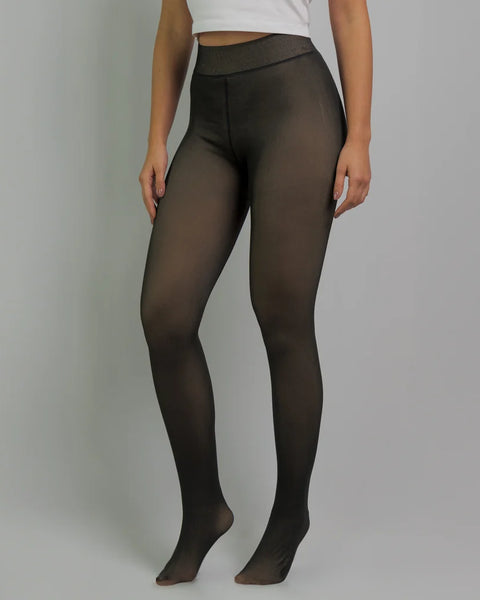 Collant Polaire Effet Transparent