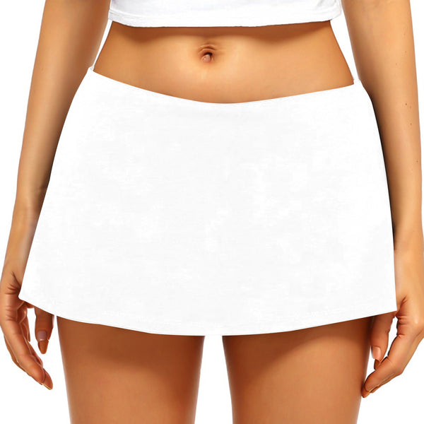 Low Waist Micro Mini Skort with Built-In Shorts