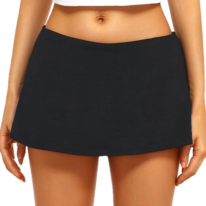 Low Waist Micro Mini Skort with Built-In Shorts