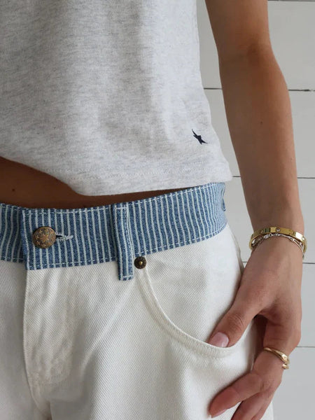 White Wide-Leg Jeans