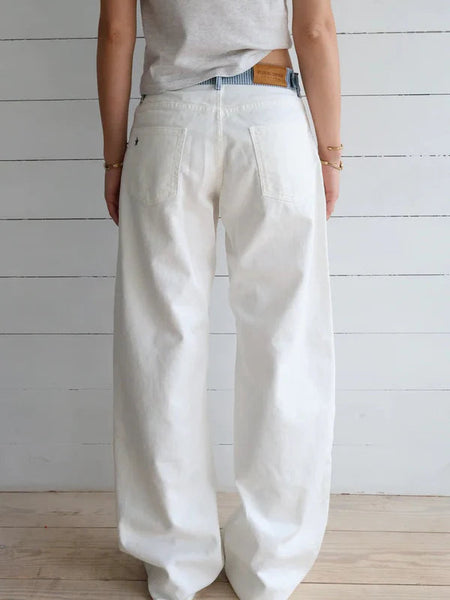 White Wide-Leg Jeans