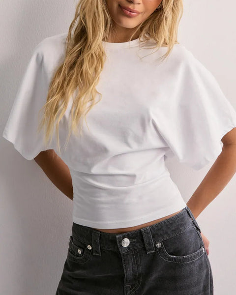 T-shirt court à manches larges