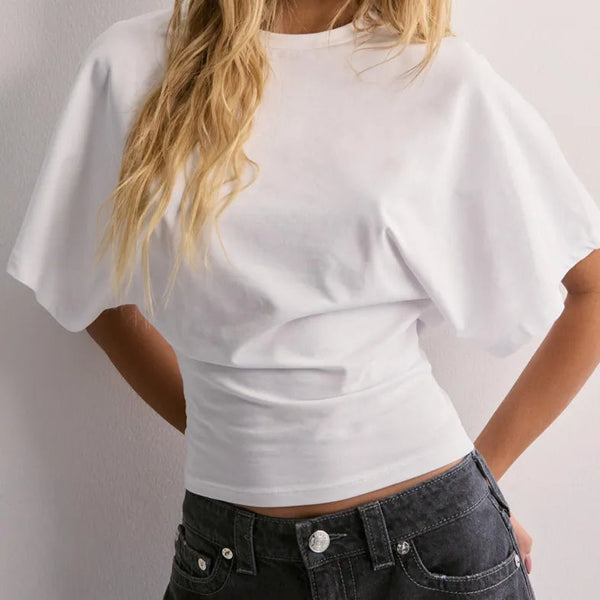 T-shirt court à manches larges