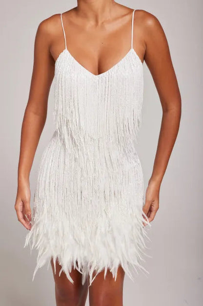 Fringe Feather Dress